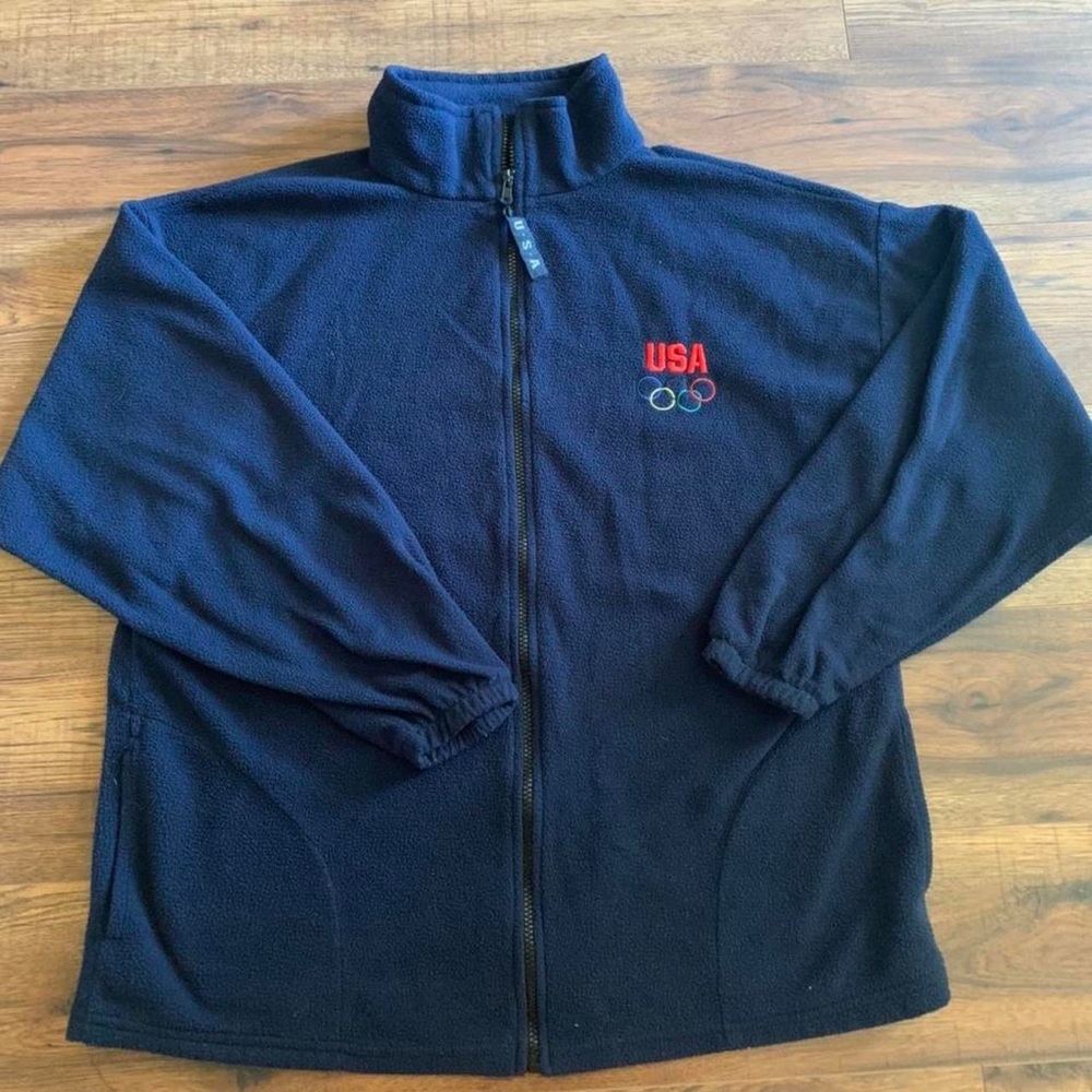 vintage usa olympics jacket 
i thrifted this & its in great condition